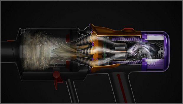 מערכת הסינון של Dyson V12 Detect Slim
