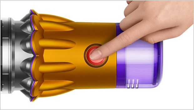 לחצן הפעלה קבוע בשואב Dyson V12 Detect Slim