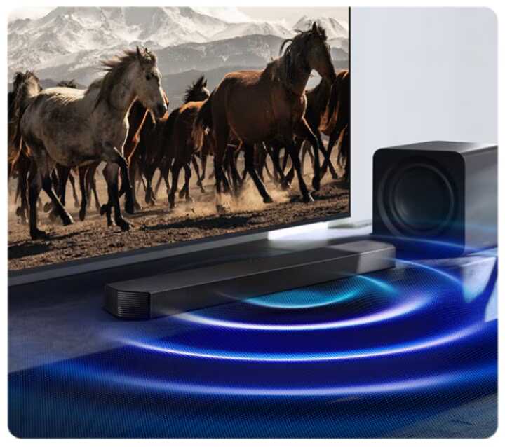הסאב וופר הקומפקטי של Samsung HW-Q800H סאב וופר אלחוטי קומפקטי של מקרן קול Samsung HW-Q800H לבס עמוק ועוצמתי