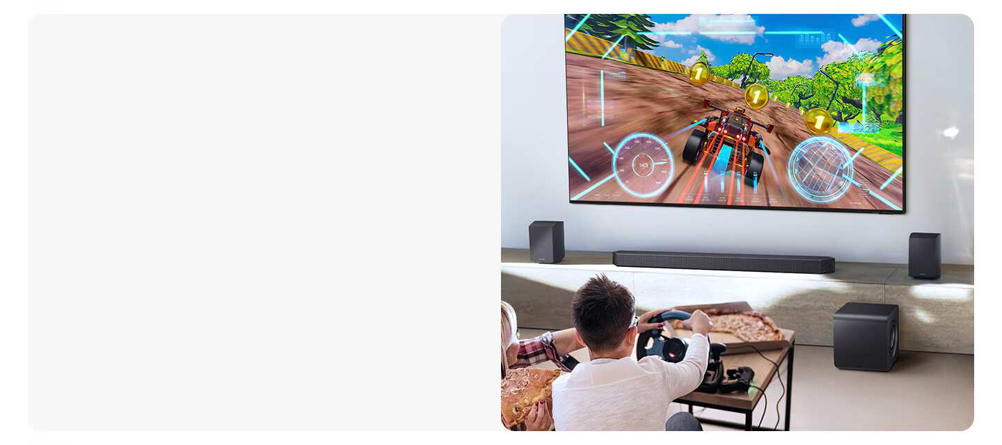 Samsung HW-Q930H Game Pro Mode לגיימינג מצב Game Pro במקרן קול Samsung HW-Q930H לגיימינג עם שמע תלת ממדי