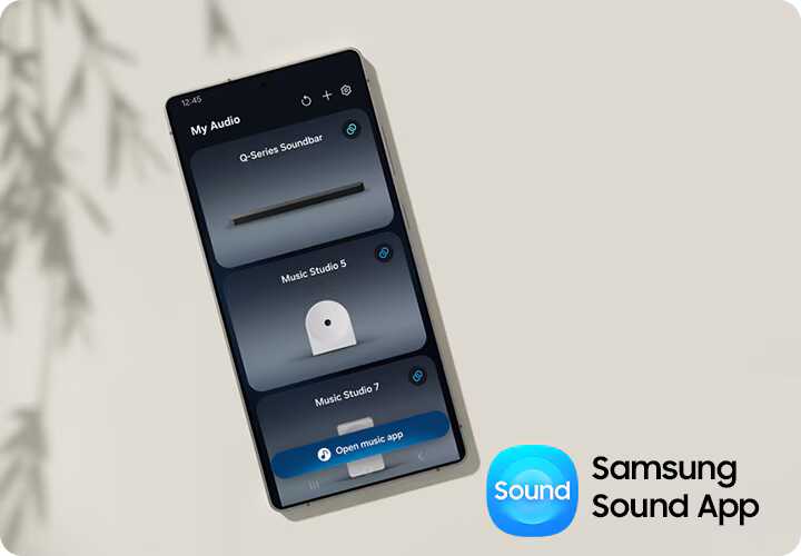 Samsung HW-Q990H Samsung Sound App Samsung Sound App לשליטה במקרן קול Samsung HW-Q990H