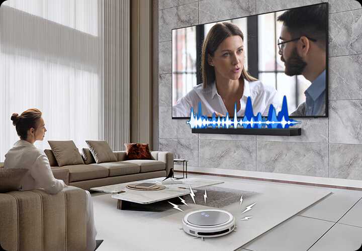 Samsung HW-Q990H Active Voice Amplifier Pro Active Voice Amplifier Pro במקרן קול Samsung HW-Q990H לשיפור בהירות הדיאלוג