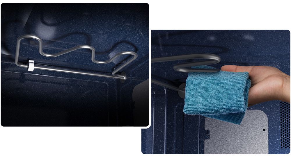 פנים המיקרוגל Samsung MS32DG4504AT עם ציפוי CERAMIC INSIDE קל לניקוי ועמיד לשריטות