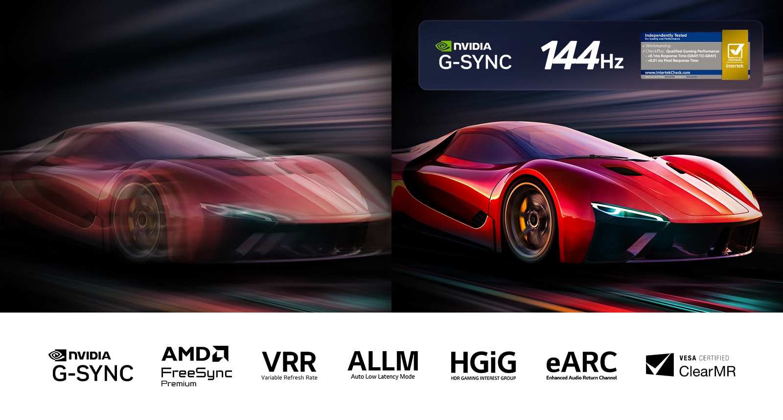 LG OLED55C56LA 144Hz Gaming G-SYNC FreeSync גיימינג 144Hz G-SYNC FreeSync VRR בטלוויזיית LG OLED55C56LA