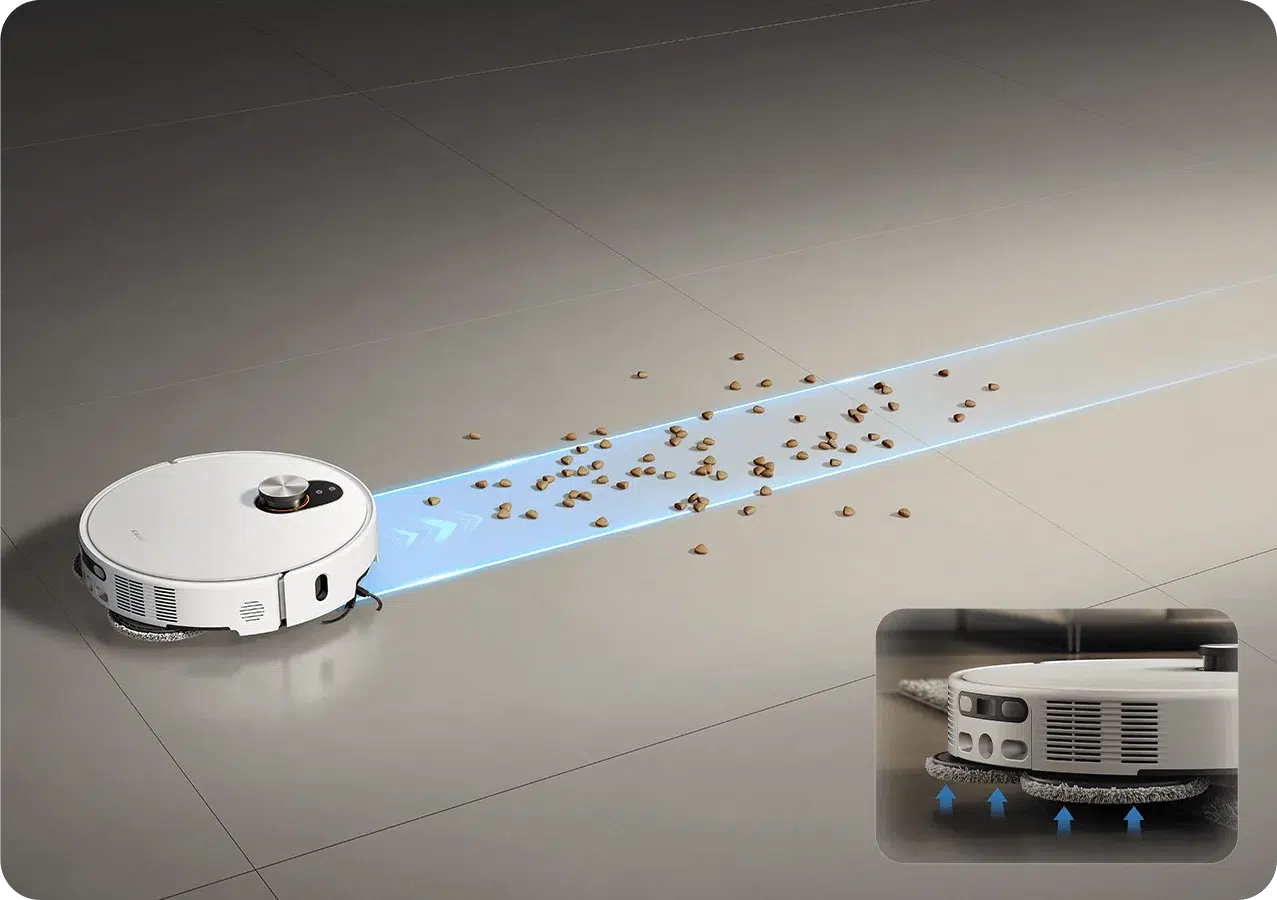 גובה נמוך של Xiaomi Robot Vacuum 5 Pro לניקוי מתחת לרהיטים