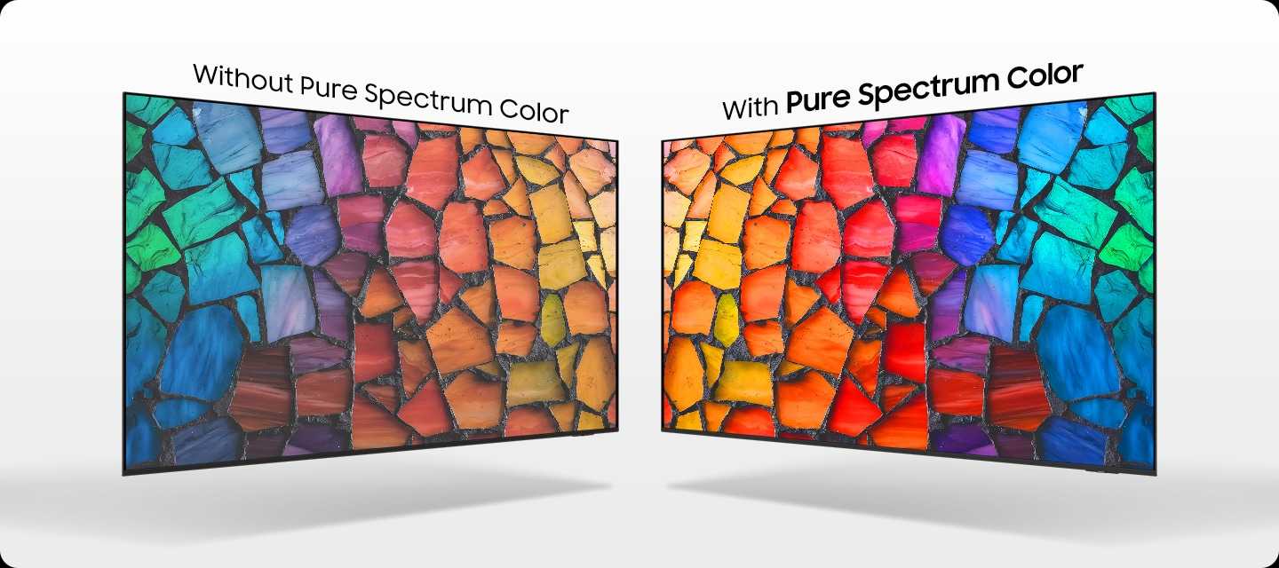 Pure Spectrum Color בטלוויזיית Samsung UE50M60H Mini LED