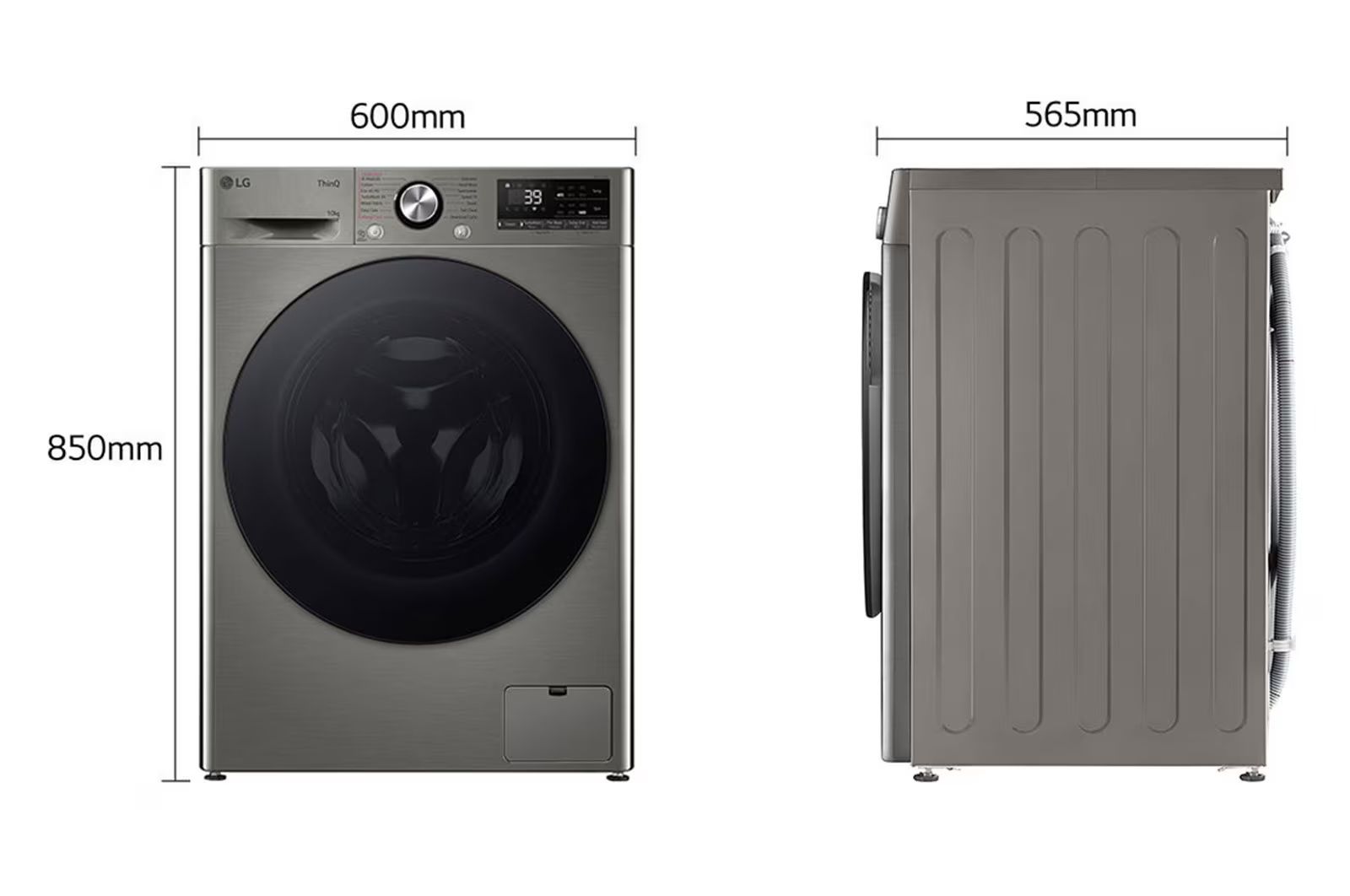 מידות מכונת כביסה LG WF10214GBB