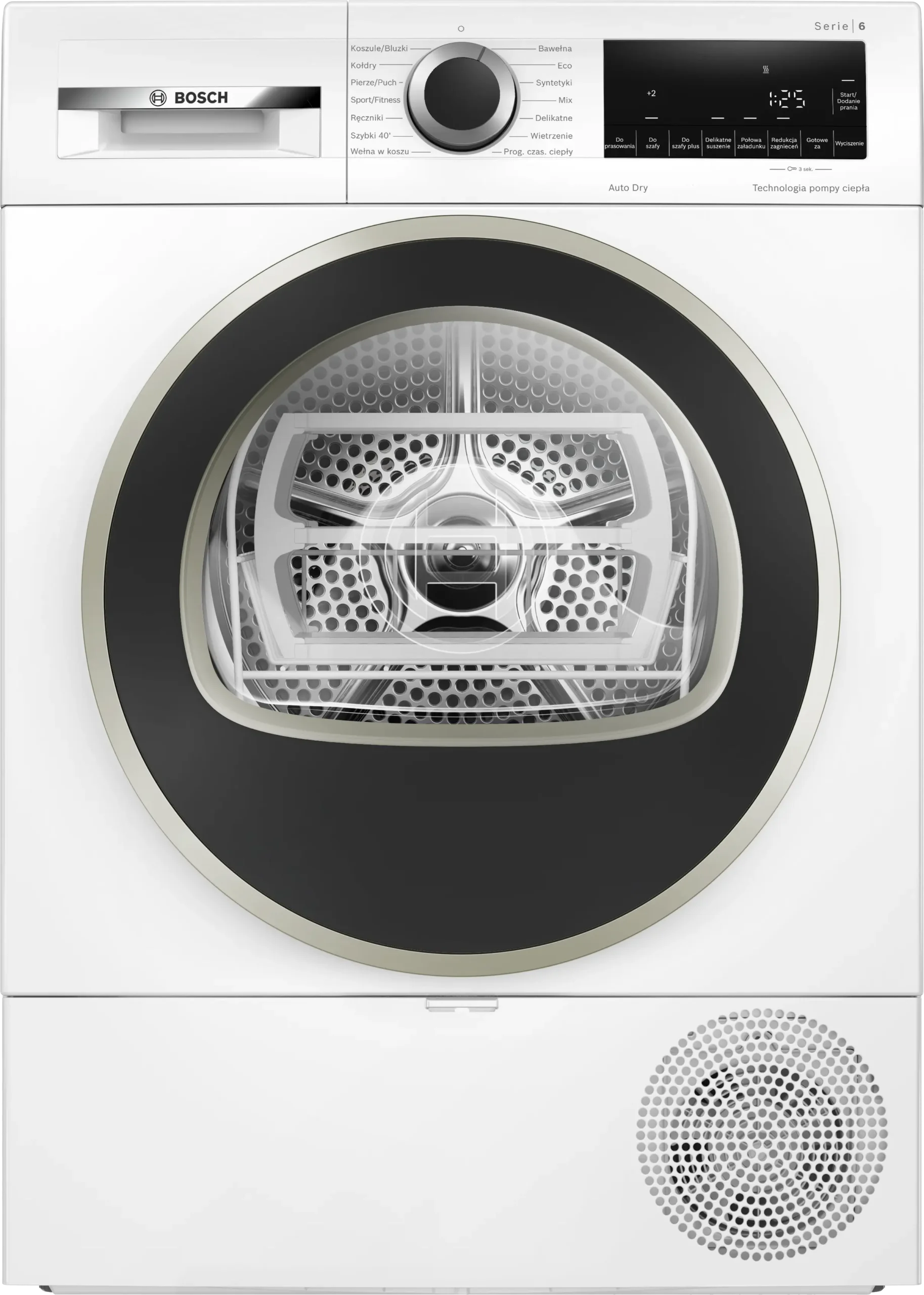 Bosch WQG1417EPL מייבש כביסה 9 קג Heat Pump - תמונה ראשית מייבש כביסה Bosch WQG1417EPL Serie 6 בקיבולת 9 קג עם משאבת חום Heat Pump