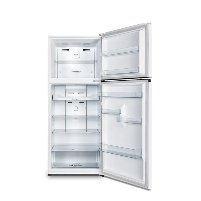 Hisense RD54W פתוח עם חלוקת המדפים ותא המקפיא העליון