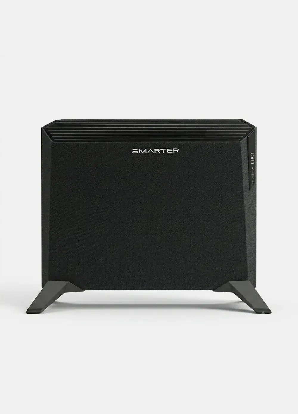 SMARTER Convector XT2000 – מבט חזיתי על תנור החימום השחור ובסיסיו