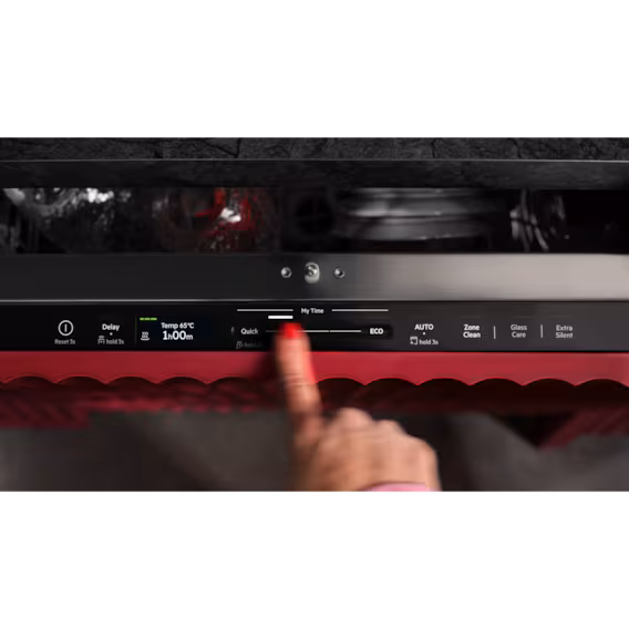 בחירת זמן ההדחה על לוח הבקרה QuickSelect