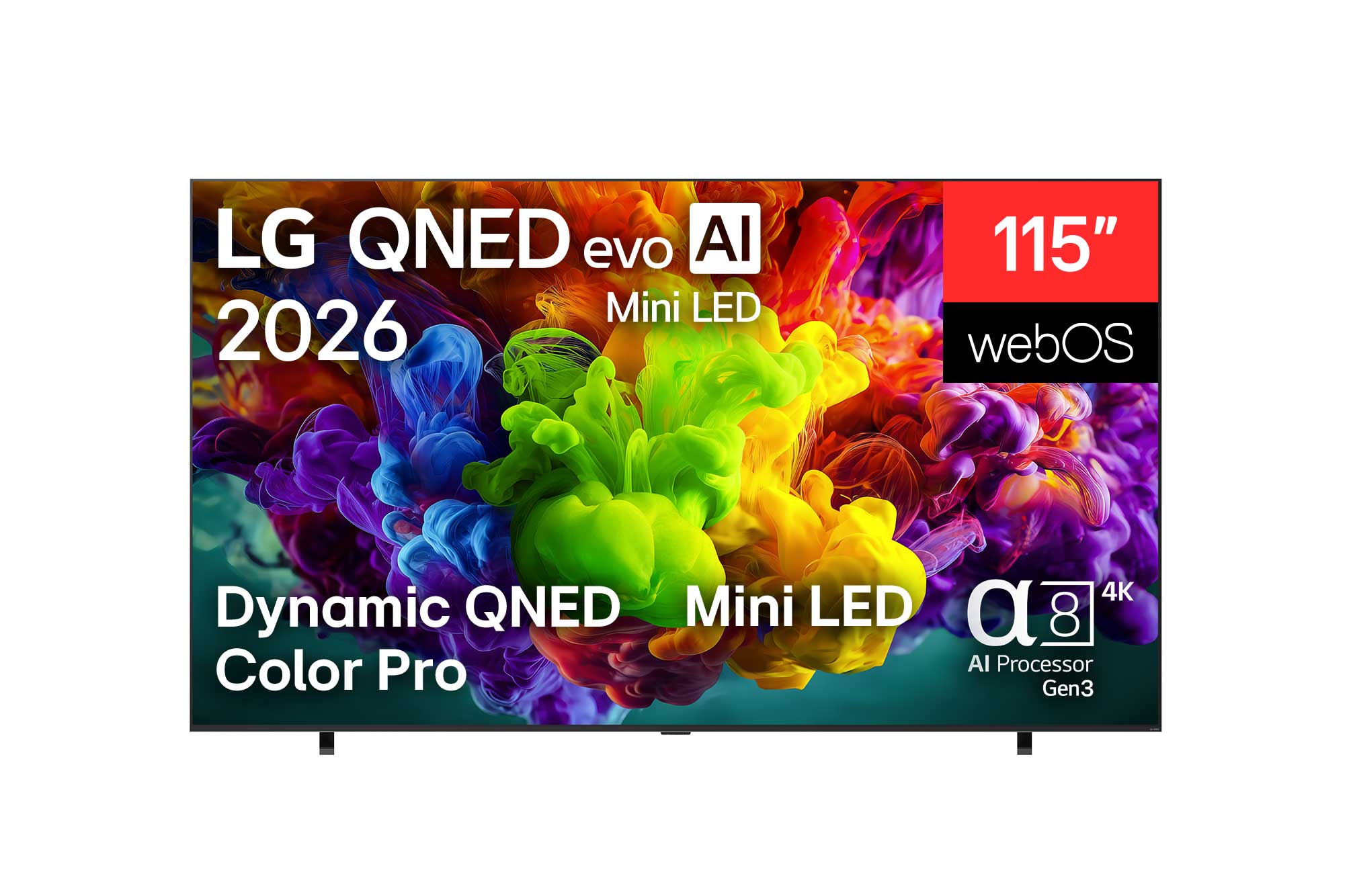 טלוויזיית LG QNED evo AI בגודל 115 אינץ׳, דגם 115QNED93B6