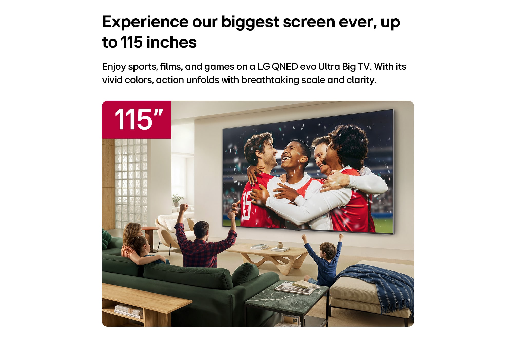 המחשת אווירה וצפייה על המסך הגדול של LG 115QNED93B6