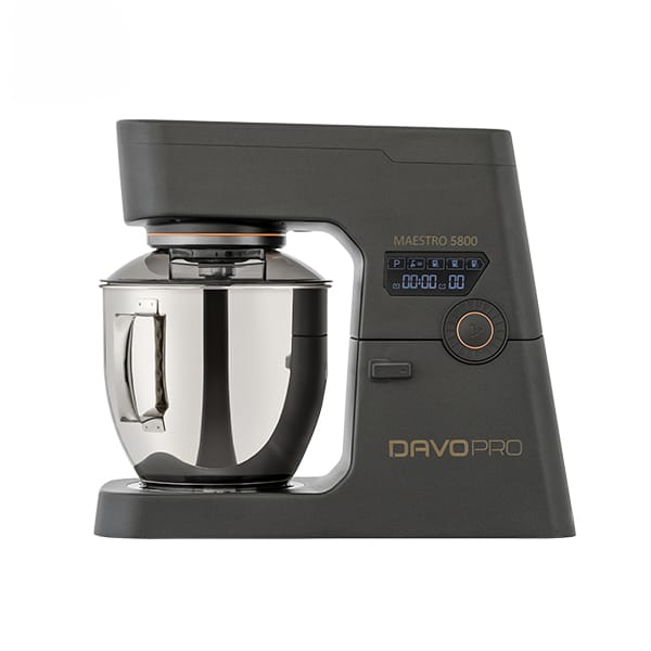 מיקסר DAVO PRO DSM5850 בצבע אפור טיטניום עם קערת נירוסטה, תצוגה דיגיטלית וחוגת שליטה