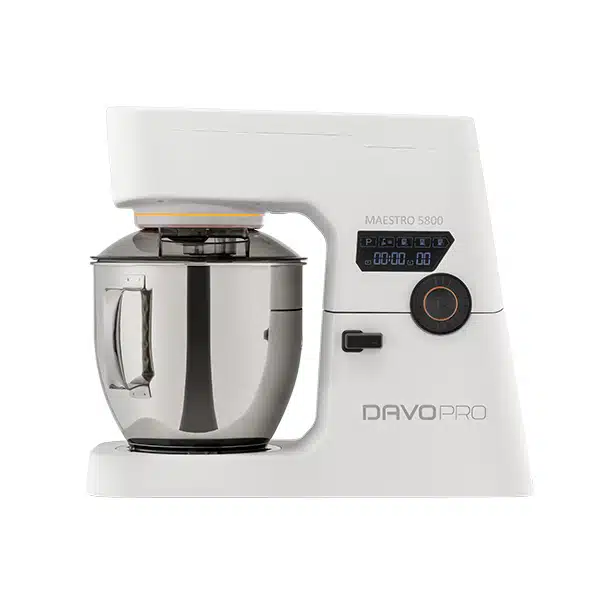 מיקסר DAVO PRO DSM5850 מאסטרו בצבע לבן מינרלי עם קערת נירוסטה, מסך LCD וחוגת שליטה