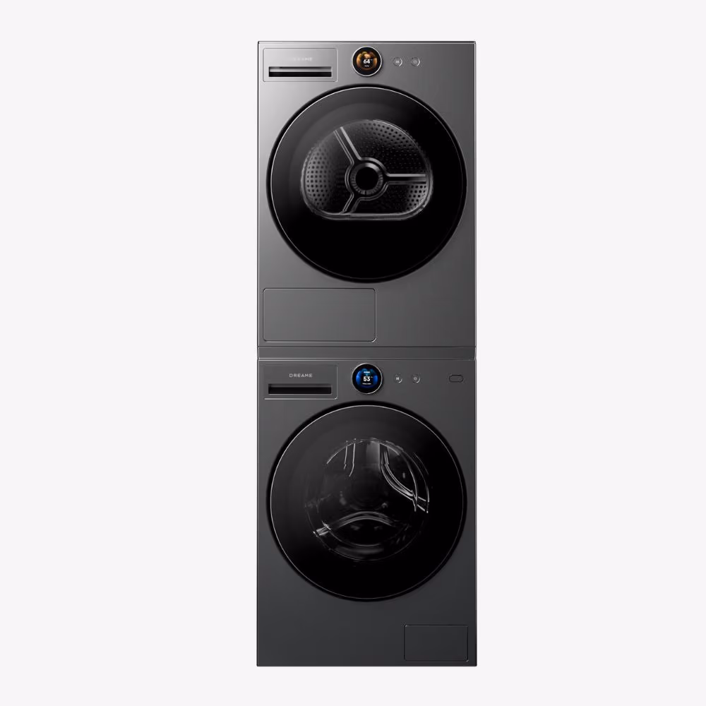 סט מכונת כביסה ומייבש Dreame L9 WashTower AI בתצורת מגדל