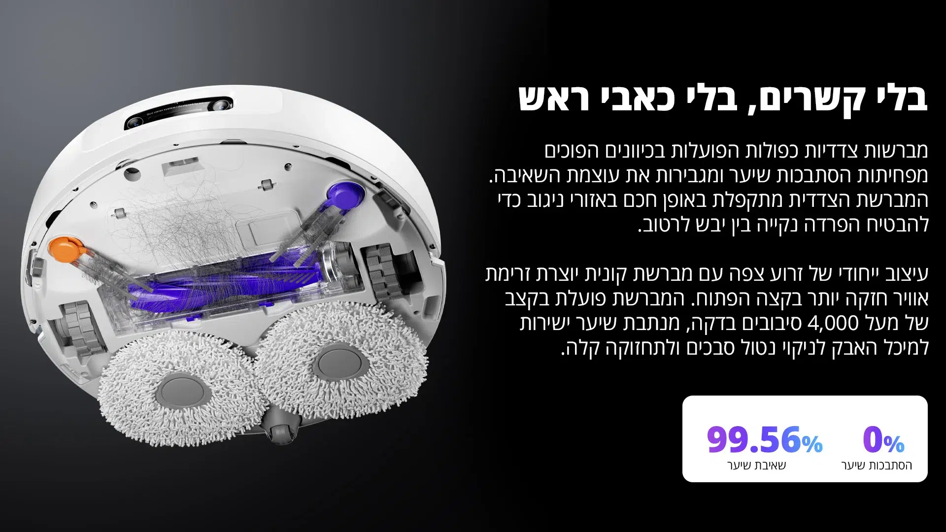 מערכת המברשות למניעת הסתבכות שיער