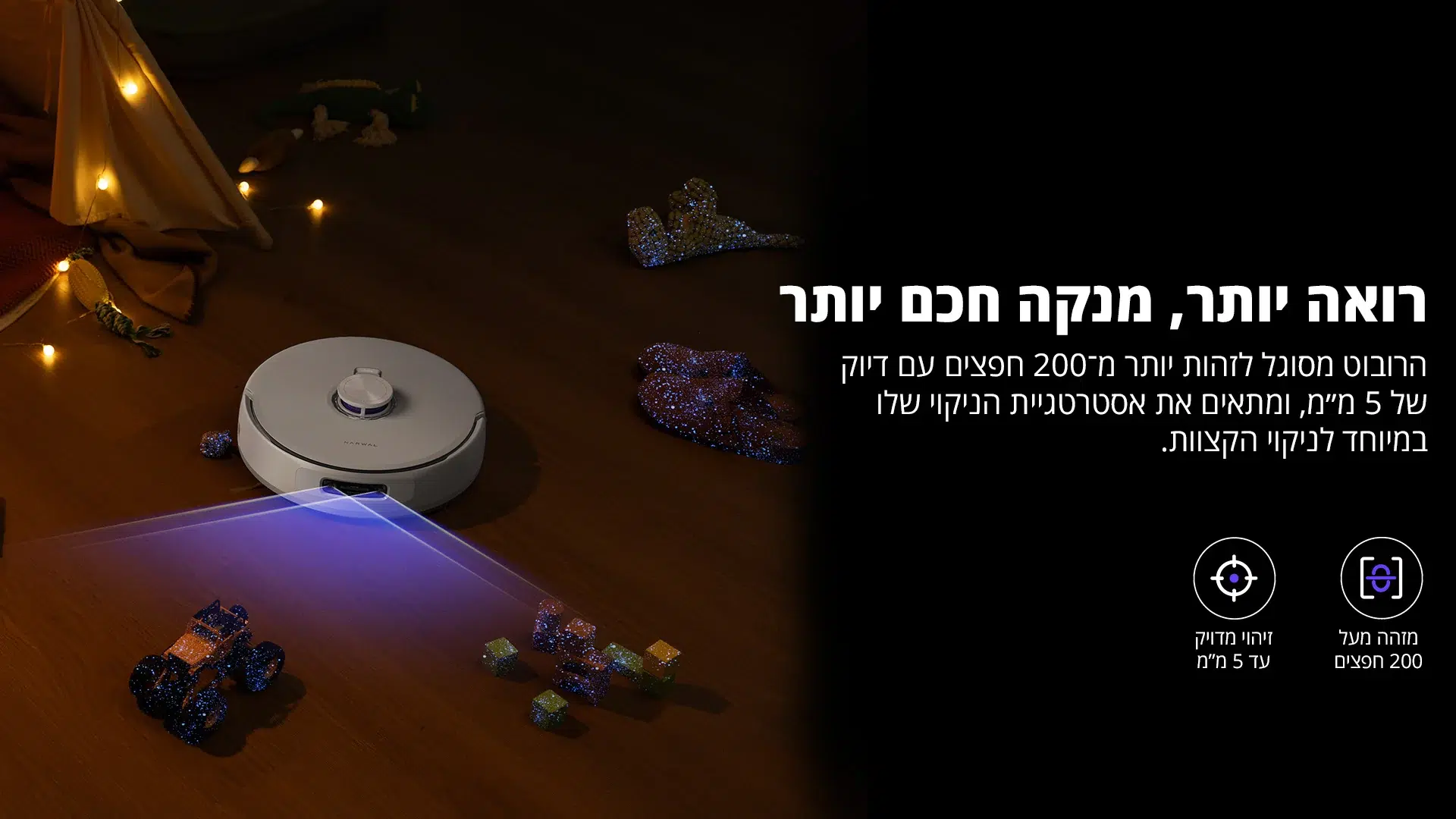 זיהוי מכשולים בעזרת ראייה ותאורה מובנית