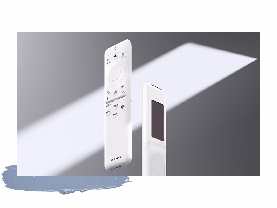 חזית וגב של שלט Samsung SolarCell Remote