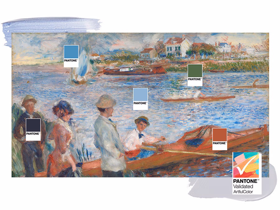 המחשת אימות PANTONE ArtfulColor לדיוק צבע ביצירות אומנות