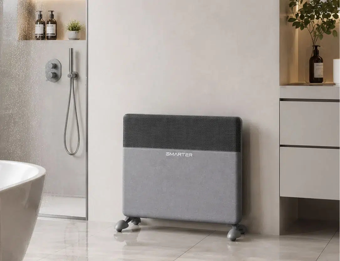 SMARTER FA1000 – הצבת תנור החימום בחדר רחצה בתמונת היצרן